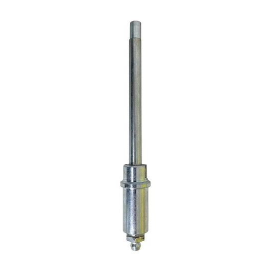 Recessed Fitting Adapter With Six Inch Reach For Deeply Recessed Grease Fittings, Cup Shaped End For Clean Seating, Quick Connect Locking Fit With Any Grease Coupler, Heavy Duty Pro Grade Tool By LockNLube shown vertically.