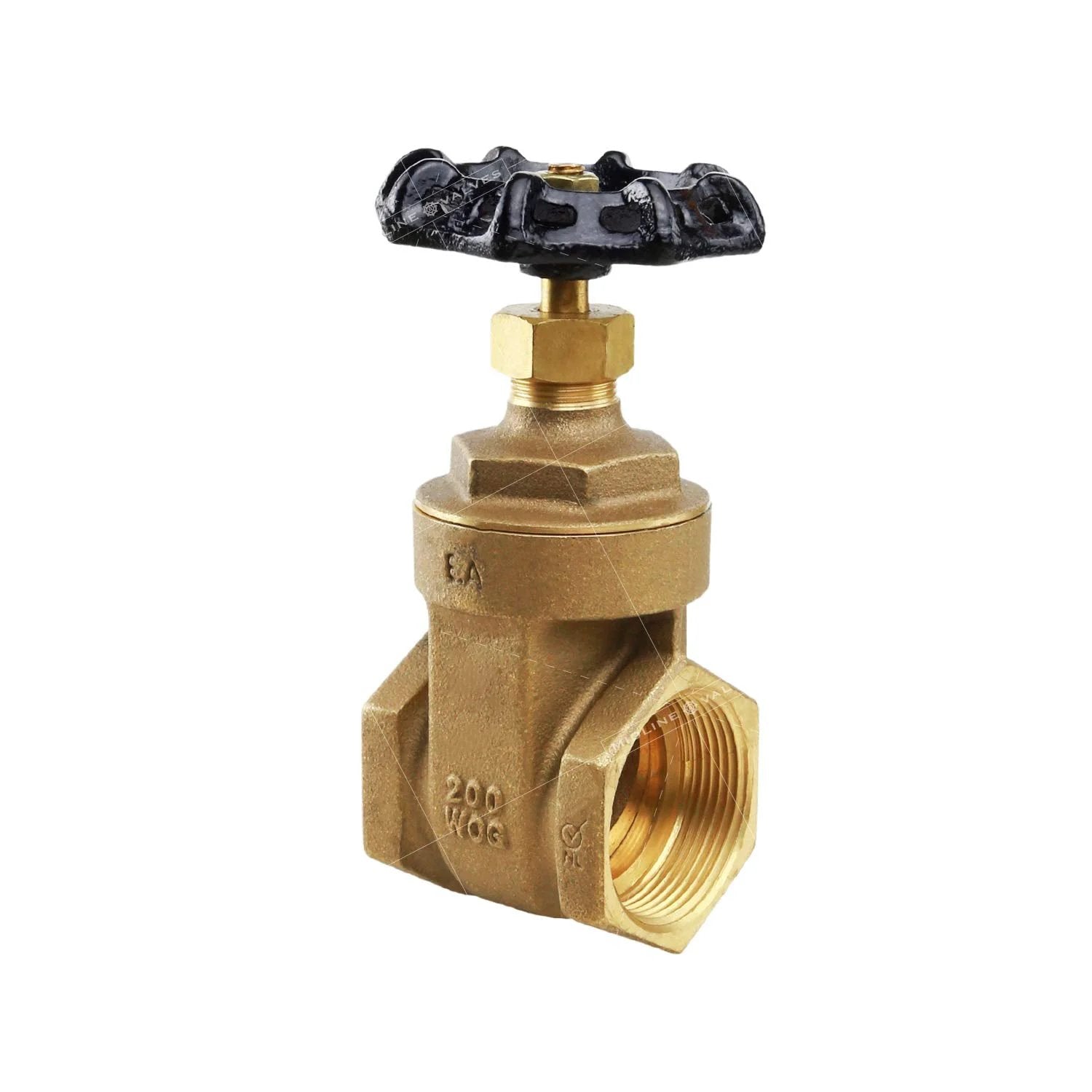 Heavy Duty Gate Valve With Wheel Handle 429U224 Midline Valve Lead Free Cast Brass Water Shutoff For 2 Inch FIP Connections 200 WOG 180F NSF ANSI 61 372