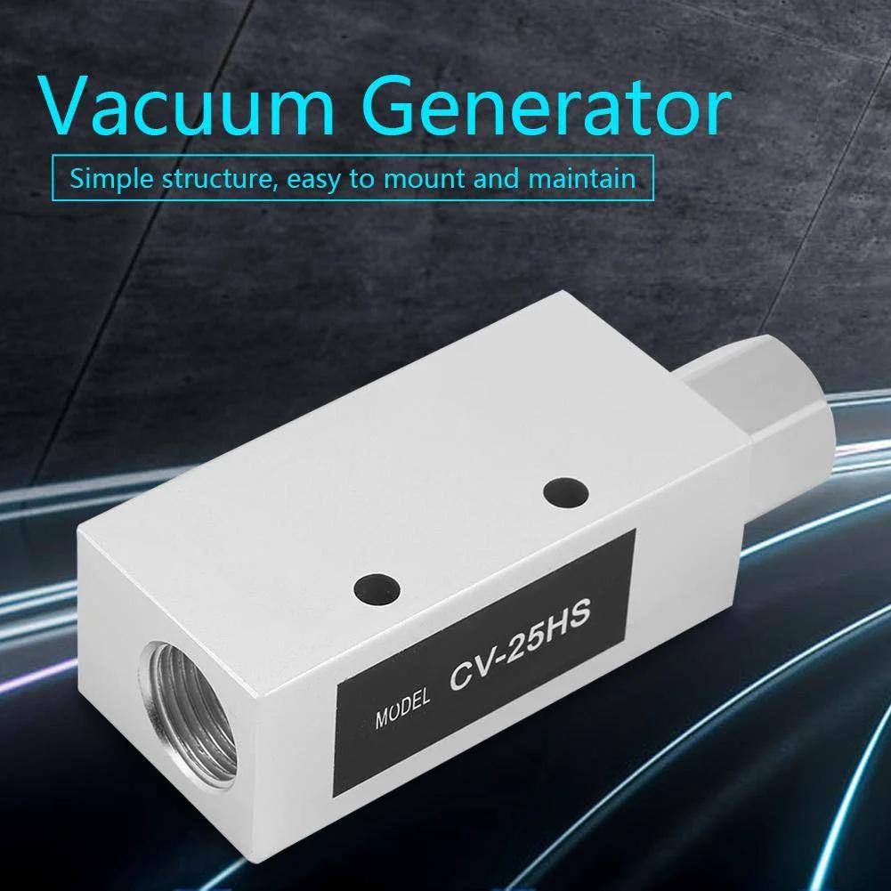 CV25HS Vacuum Generator Ejector For Pneumatic Systems With 1.5 Millimeter Nozzle And Rp One Quarter Inch Thread Diameter Aluminum Alloy
