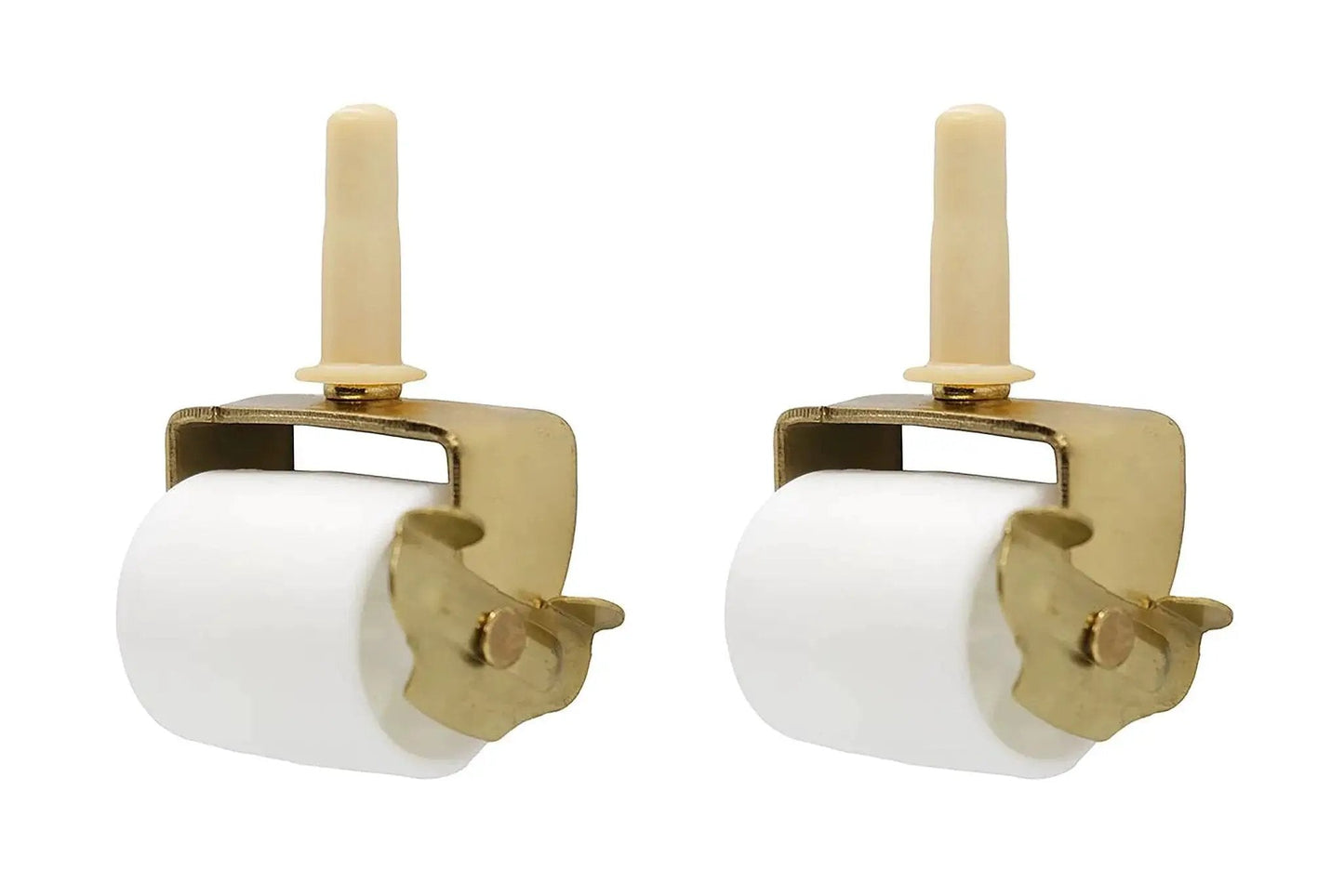 2-1/8-Inch White Bed Rollers with Side Brake, 2-Pack for Furniture Moving, shown with stem mount and plastic socket
