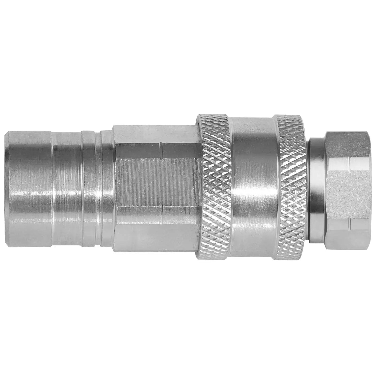 One Quarter Inch Ag ISO 5675 Hydraulic Quick Connect Pioneer Style Couplers With NPT Threads Dual Male And Female Set Dust Caps