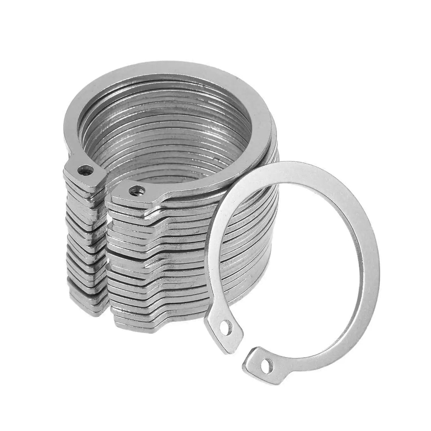 50 Pcs 304 Stainless Steel External Circlips C Clip Snap Rings Set For Bearings And Electrical Appliances In 11 12 13 14 Mm Rust Resistant