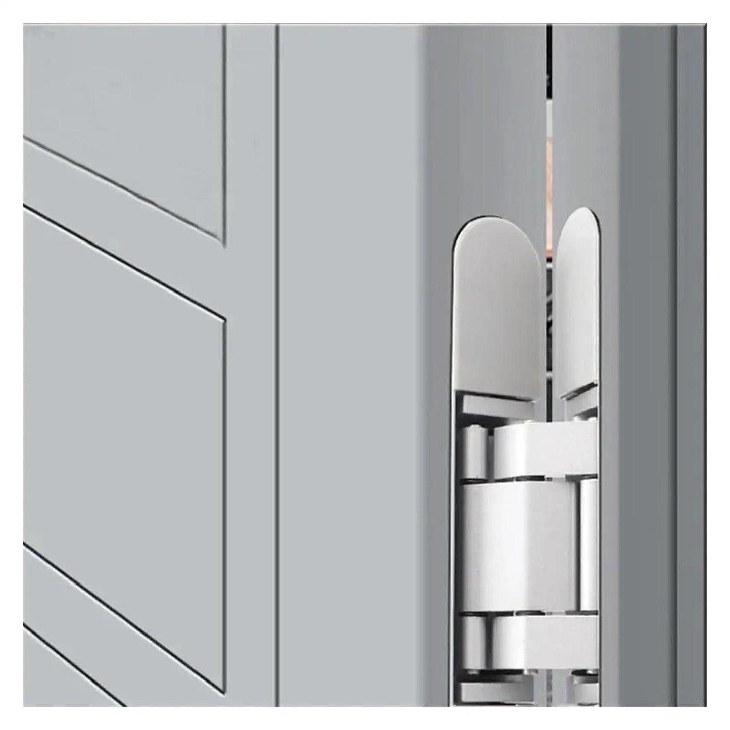 Stainless Steel Hidden Door Hinge For Cabinets And Front Doors Invisible Interior Mount Adjustable Cross Load Bearing 120 To 180 Kg