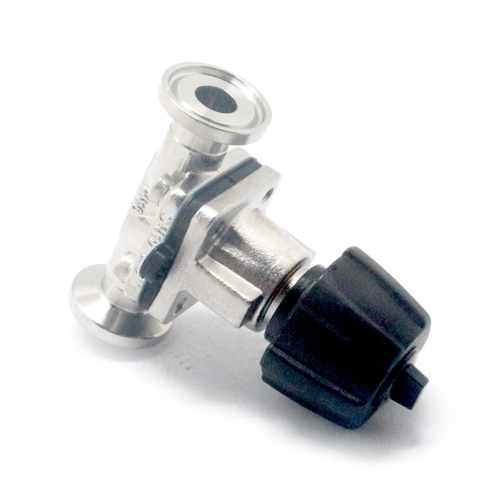 Stainless Steel 316 Diaphragm Valve Half Inch Tri Clamp Type With EPDM And PTFE Membrane Twenty Five Point Two Clamp Flange