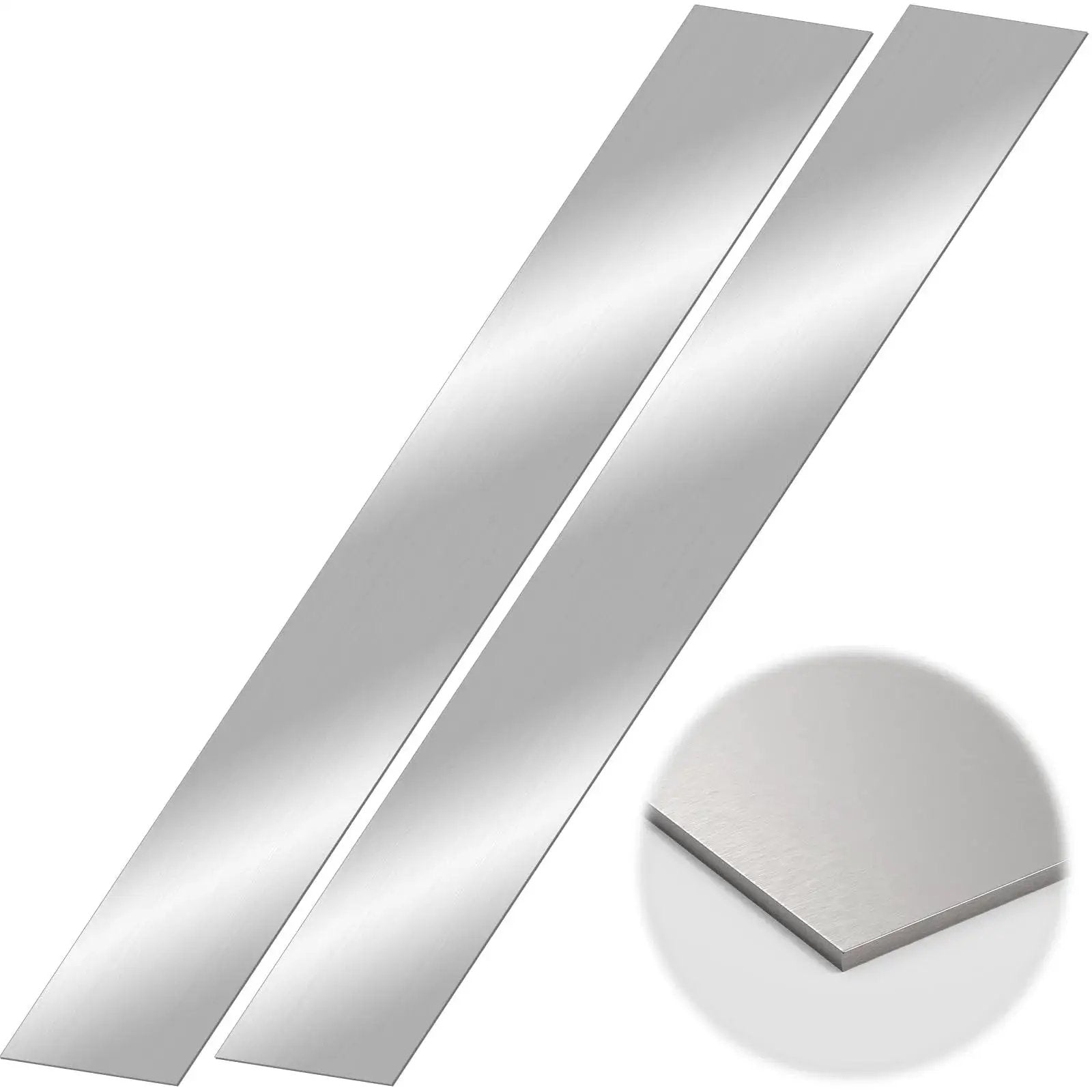 Two Pack 304 Stainless Steel Gap Filler Trim Strips With Brushed Finish 30 By 3 Inches And 0.04 Inch Thick Bendable And Cuttable