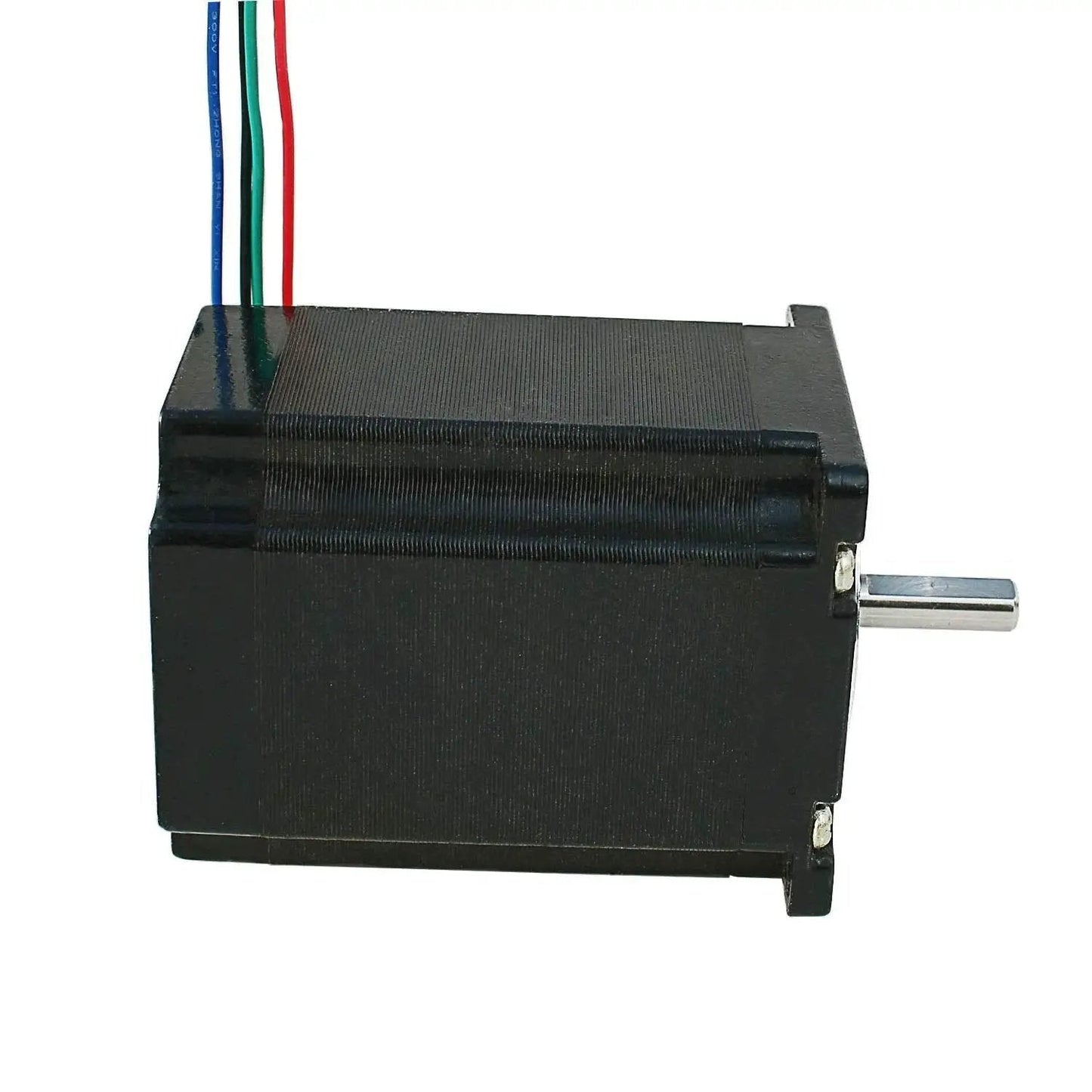 Side view of Nema 23 Stepper Motor 2.8A 1.9Nm 8mm Shaft 76mm Length for CNC Mills and Lathes with exposed wiring