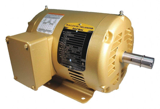 1.5 HP 3-Phase Industrial Electric Motor 3490 RPM 208-230/460V Frame 143T TEFC general purpose single unit EM3120T sealed ball bearing high torque AC drive for machinery