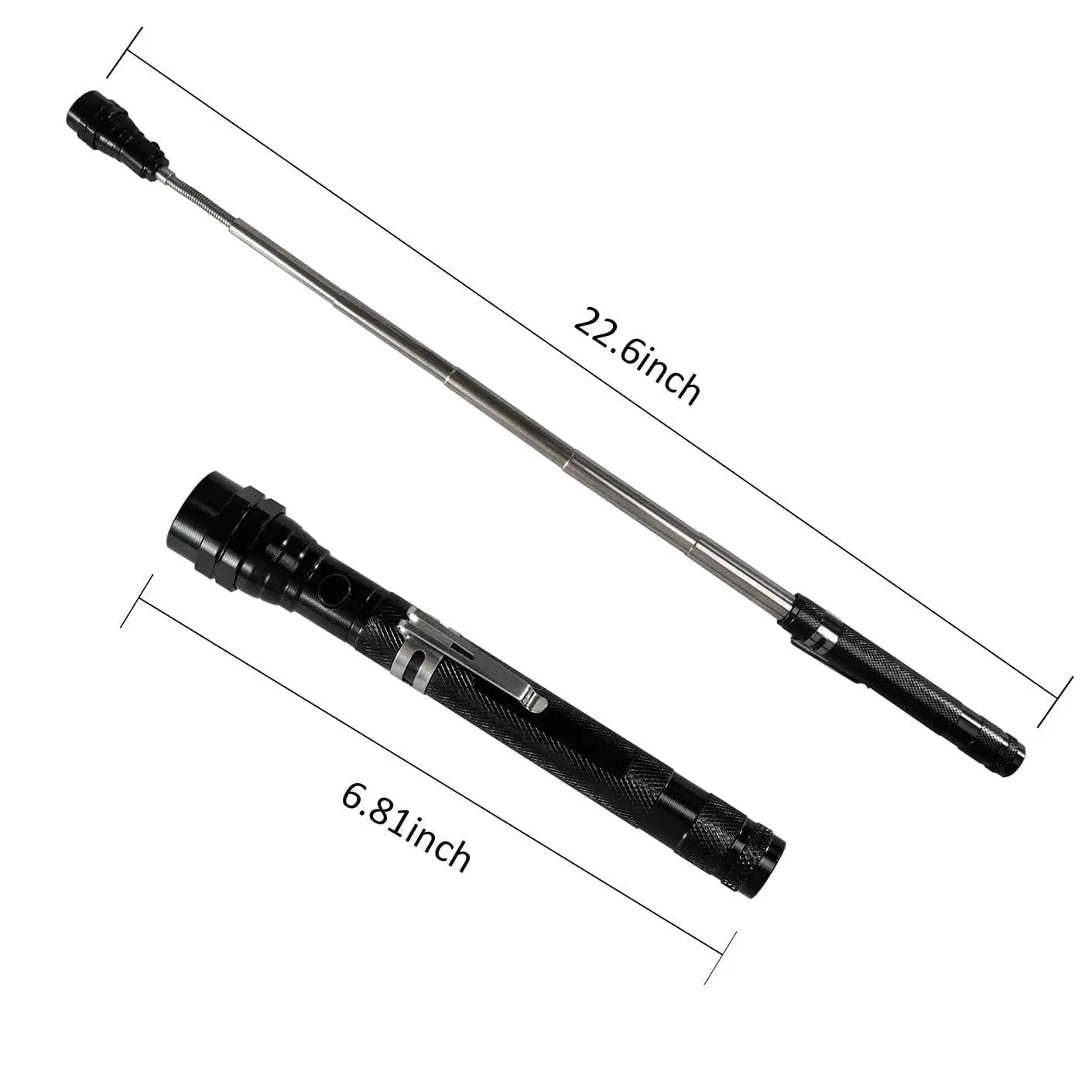 Magnetic Flashlight Gift For Men And Dads Extendable Telescoping Magnet Tool for DIY Handyman 6.8 to 22.6 inch