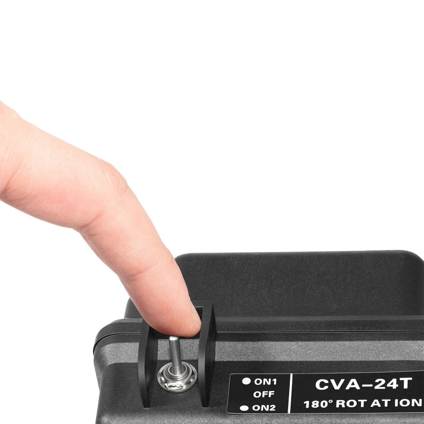 Close-up of CVA24T Valve Actuator For 24VAC Pool Valves 2 Port Or 3 Port Replacement For Pentair 263045, 25 Ft Cable, with 180 Degree Swing, on/off switch