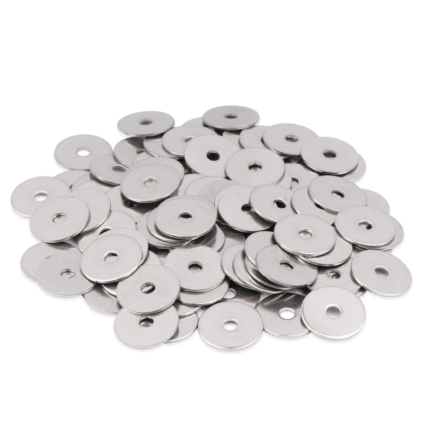 100 Pack 304 Stainless Fender Washers Flat With Outer Diameter 0.75 Inch Inner Diameter 0.1875 Inch And Thickness 0.045 Inch Top Notch Rust And Corrosion Resistant For Auto Marine And DIY Projects