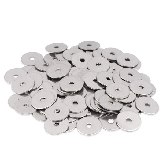 100 Pack 304 Stainless Fender Washers Flat With Outer Diameter 0.75 Inch Inner Diameter 0.1875 Inch And Thickness 0.045 Inch Top Notch Rust And Corrosion Resistant For Auto Marine And DIY Projects