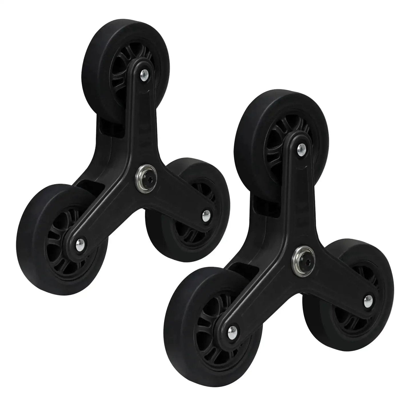 Two Pack Triangle Stair Climbing Wheels For Shopping Cart And Laundry Trolley Replacement Compatible With BY06C BY10C Foldable Carts