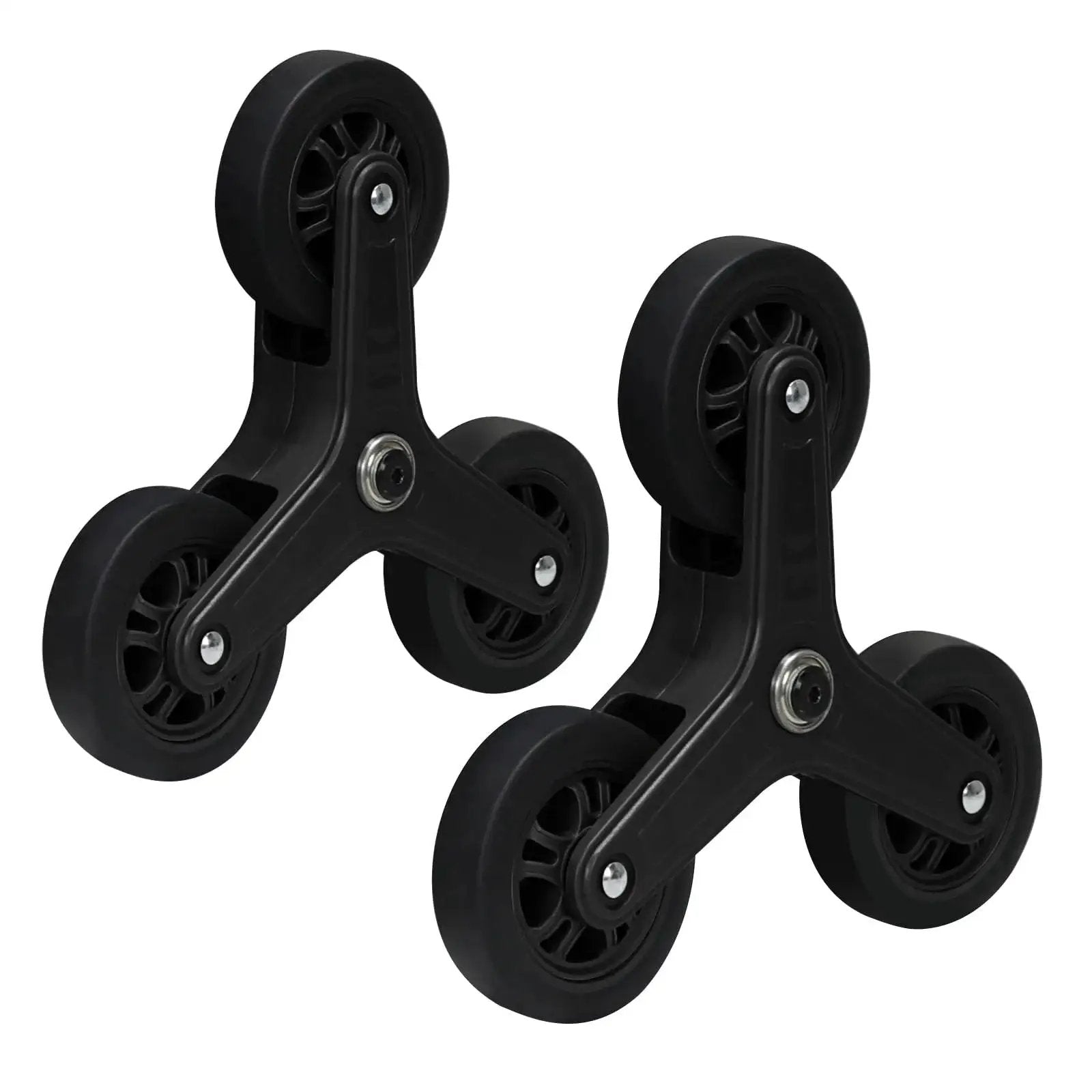 Two Pack Triangle Stair Climbing Wheels For Shopping Cart And Laundry Trolley Replacement Compatible With BY06C BY10C Foldable Carts