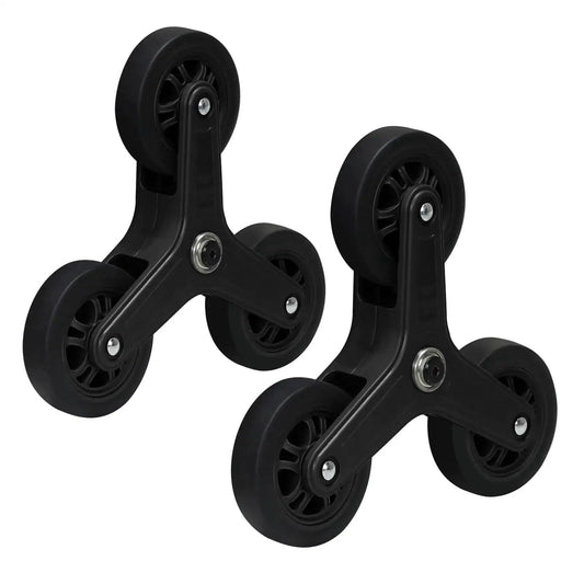 Two Pack Triangle Stair Climbing Wheels For Shopping Cart And Laundry Trolley Replacement Compatible With BY06C BY10C Foldable Carts