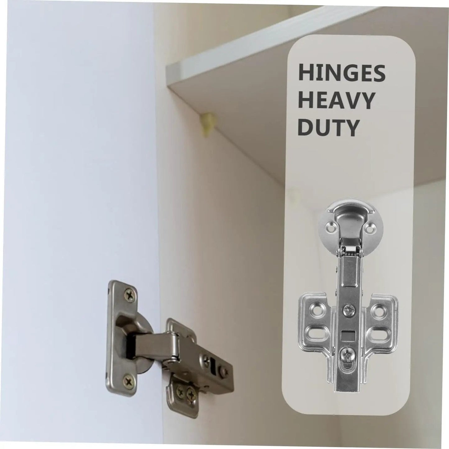 Stainless Steel Damping Hinges For Cabinet Doors 2 Pack Heavy Duty Hydraulic Soft Close Mechanism installed in kitchen cabinet