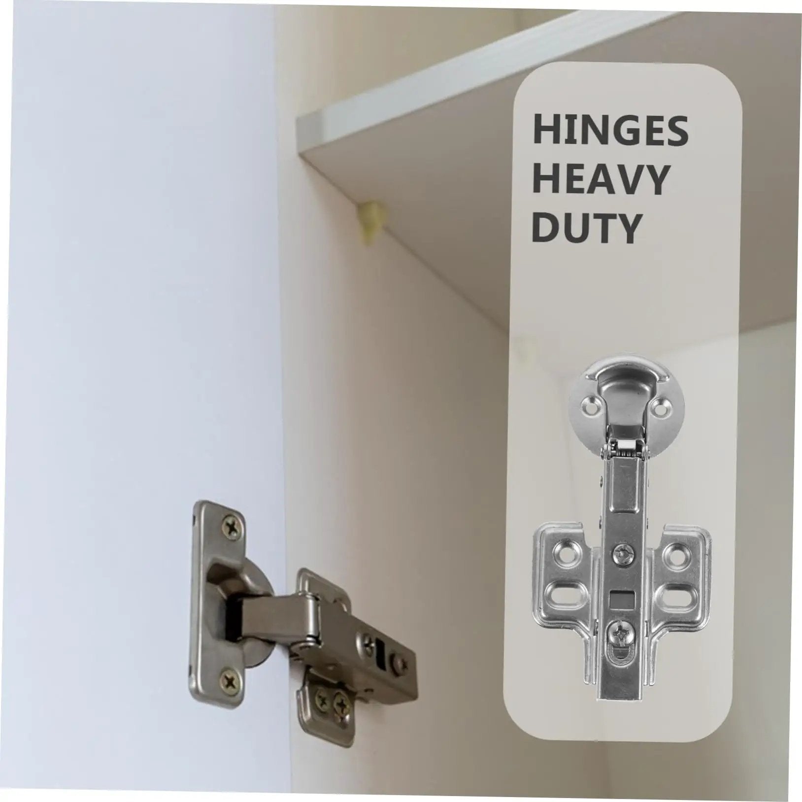 Stainless Steel Damping Hinges For Cabinet Doors 2 Pack Heavy Duty Hydraulic Soft Close Mechanism installed in kitchen cabinet