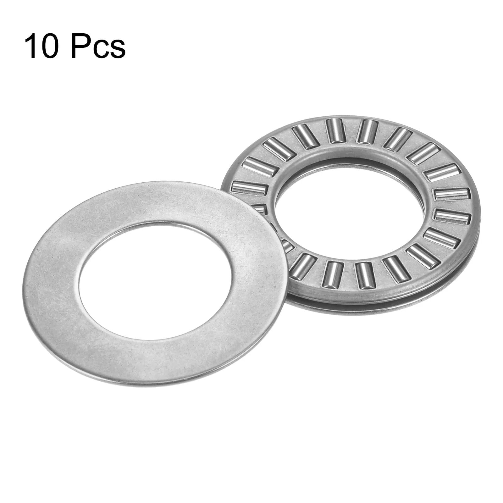 Thrust Needle Roller Bearing Set With Washers TC1018 5/8 Inch Bore 1 1/8 Inch OD 5/64 Inch Thick, 10 Pieces, chromium steel view