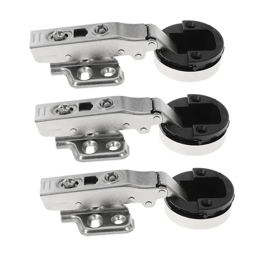 Soft Close Glass Door Hinges Set Of 3 For Inset Cabinets With Concealed Hydraulic Damping Heavy Duty Metal Build For Smooth Quiet Closings