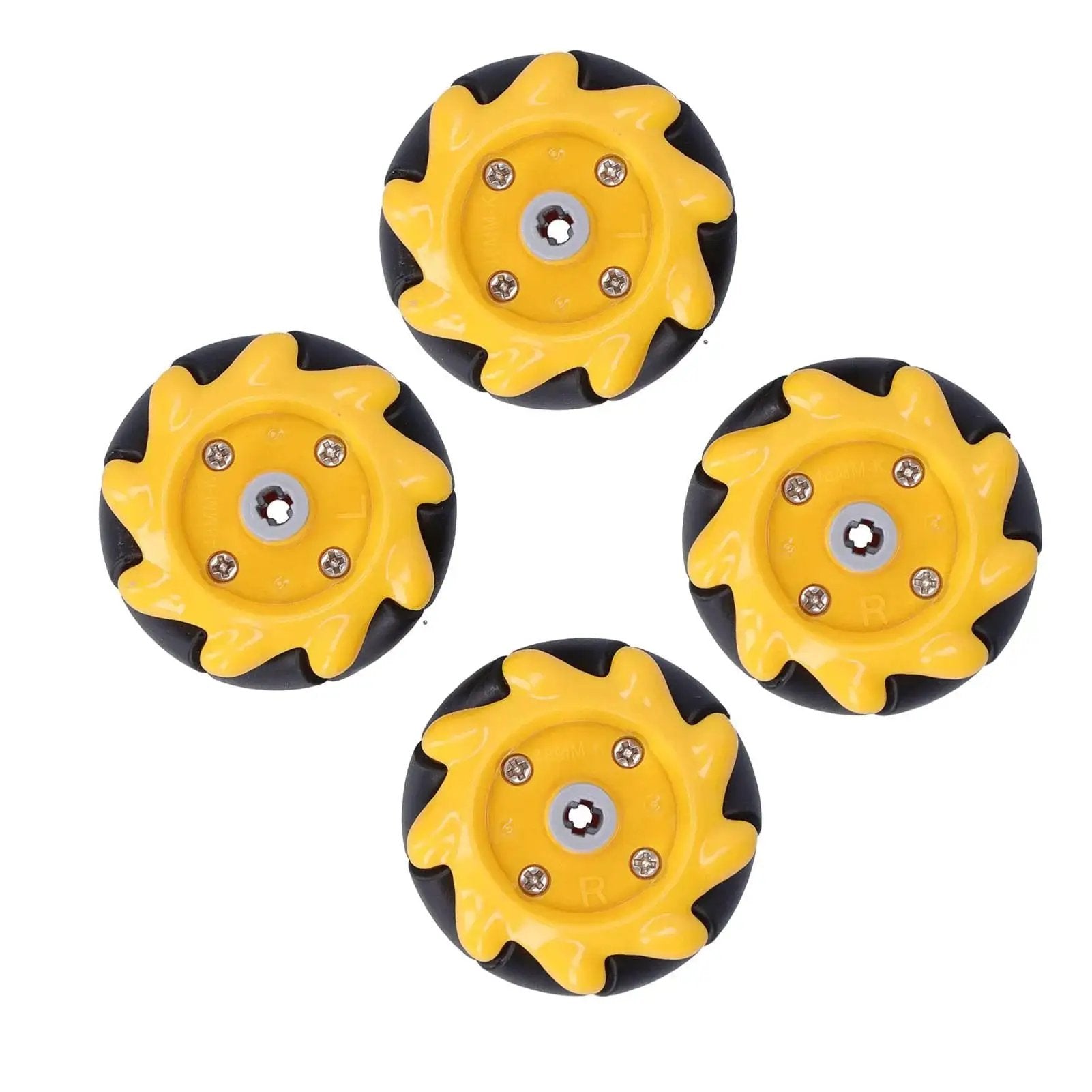 Mecanum Wheel Set For DIY Smart Robot Car Omni Directional Wheels 48mm Two Pairs Compatible With Building Blocks And TT Motors