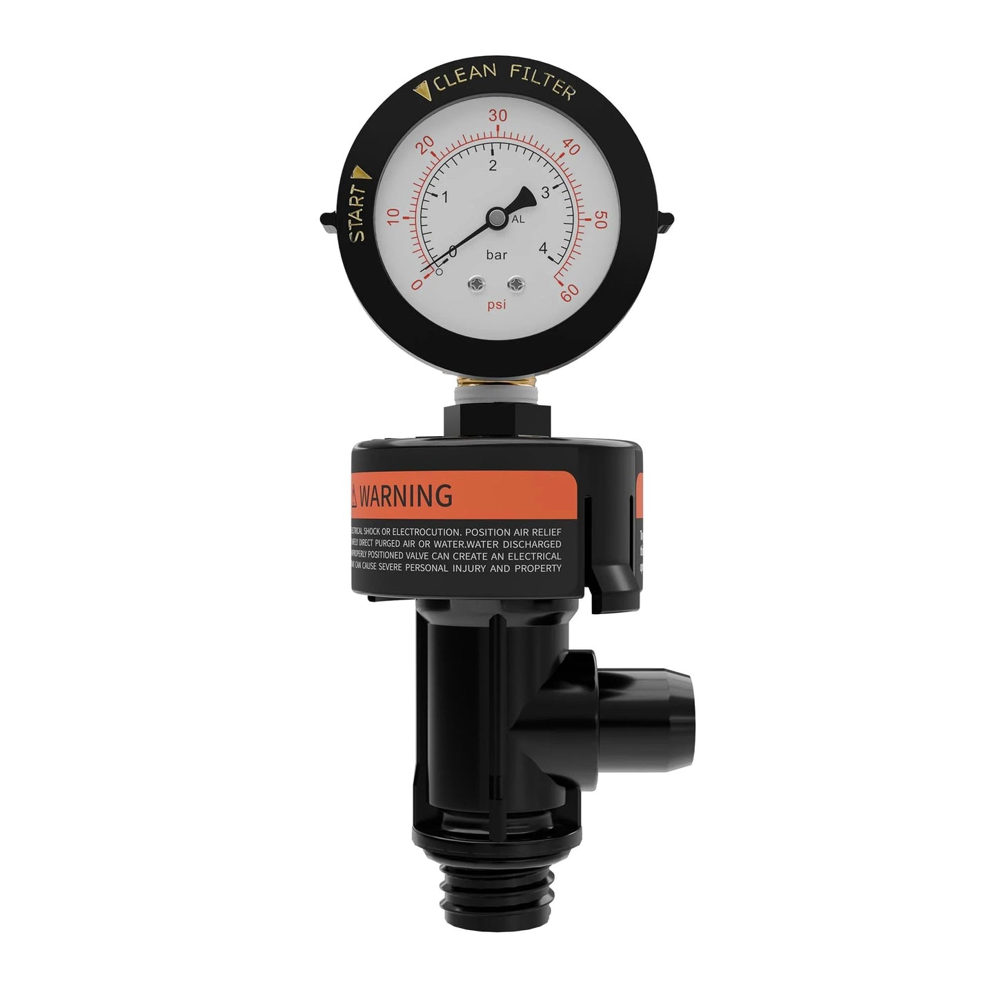 Air Relief Valve Kit With Pressure Gauge For Pentair SMBW 2000 4000 Series FNS Filters High Flow 98209803 Replacement