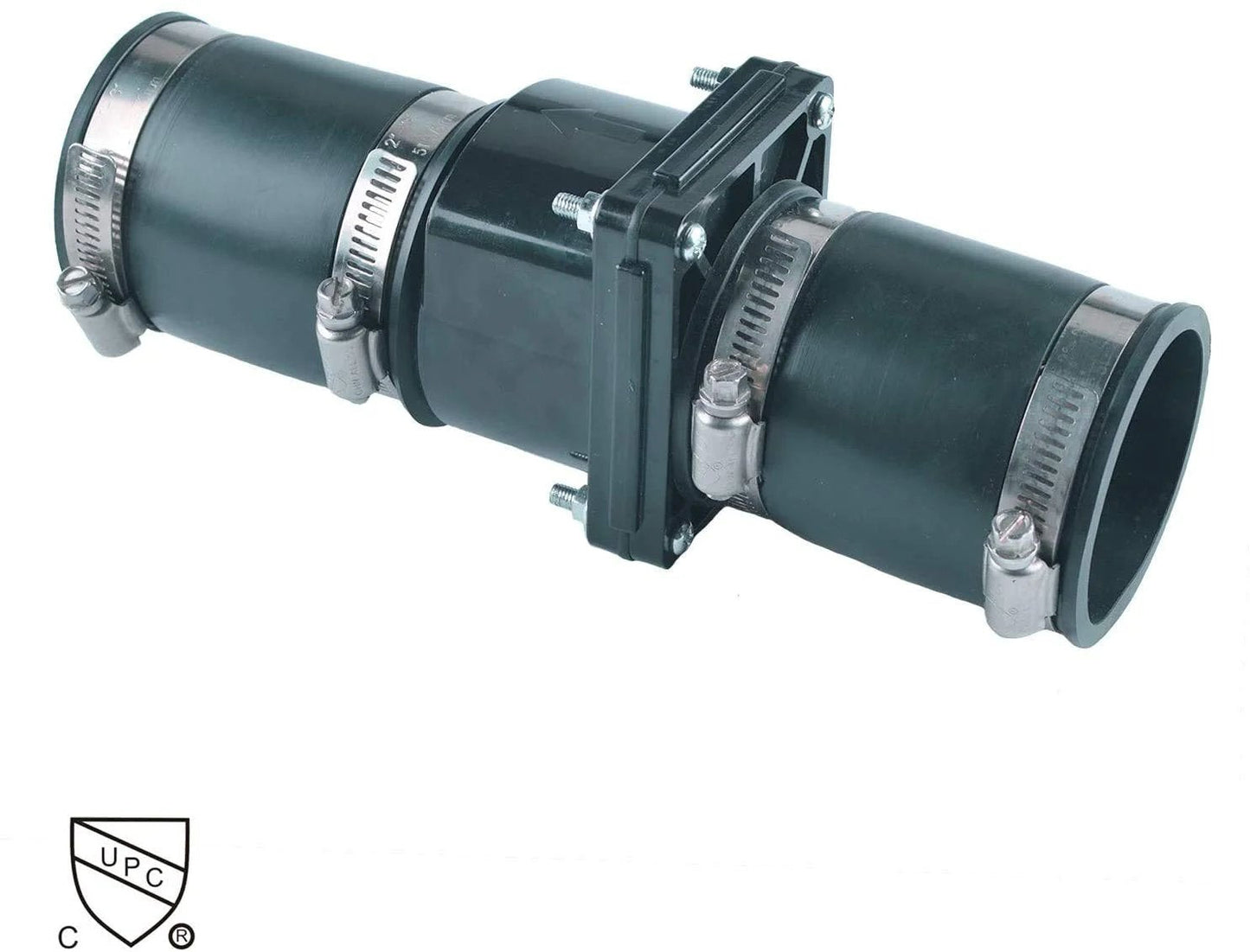 2 Inch Slip On Sump Pump Check Valve With ABS Body EPDM Ends And Stainless Steel Clamps For Quiet Corrosion Resistant Performance In Most Sump Pumps Vertical Or Horizontal Install