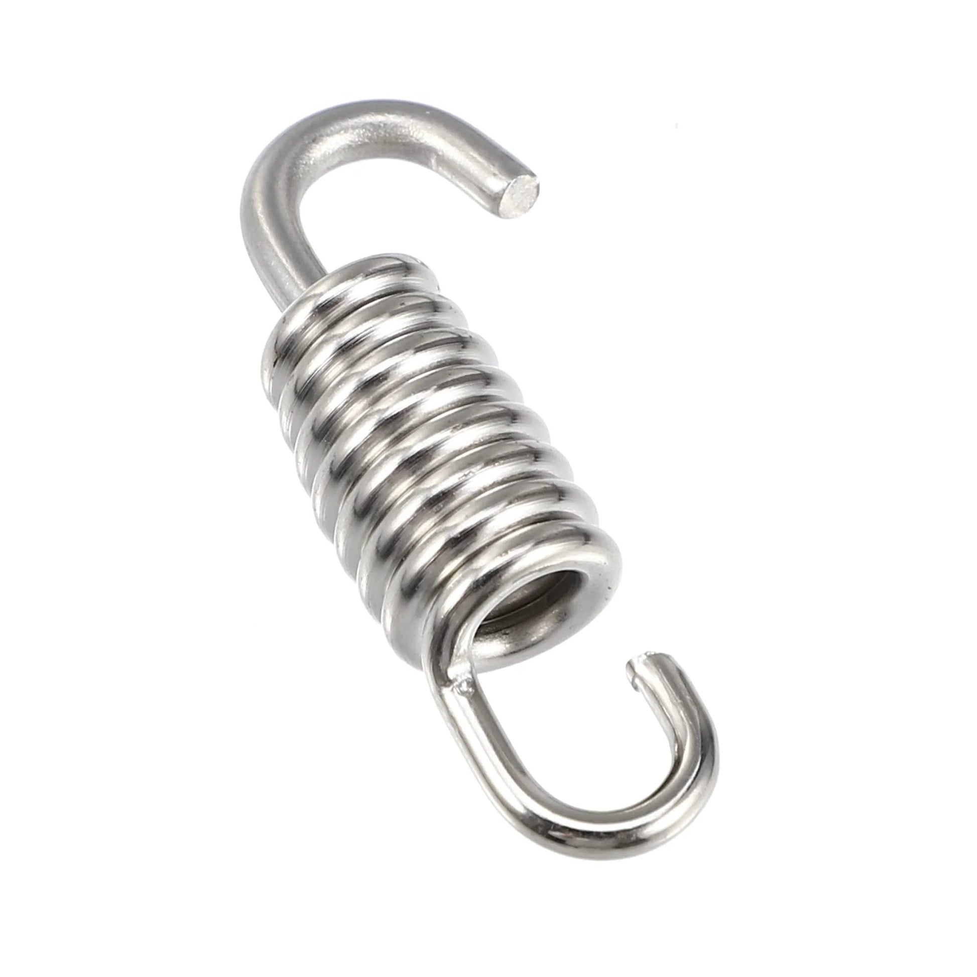 Two Pack Universal Motorcycle Exhaust Pipe Spring Set 43mm 1.69 Inch Stainless Steel Swivel Hook Design for Most Motorcycles Scooters ATVs Easy to Install and Durable Modified Accessory