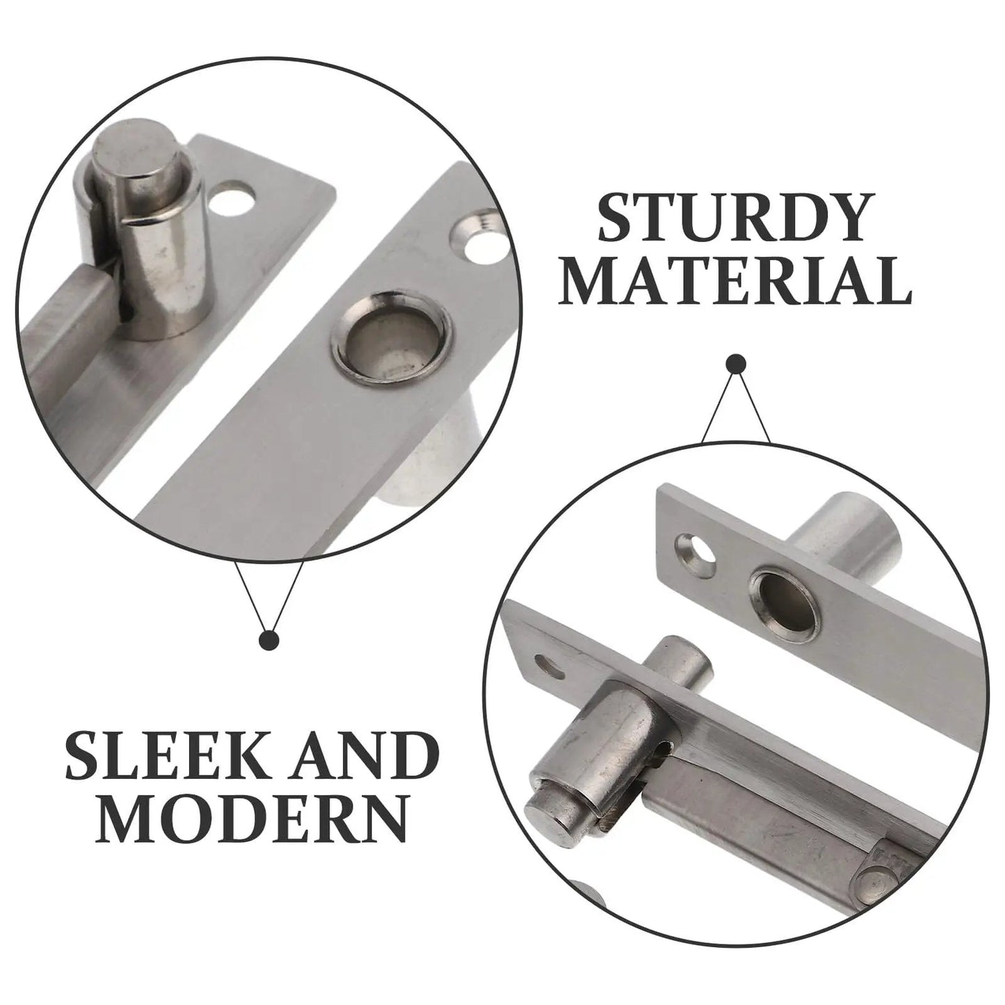 Close-up of Hidden Self Closing Stainless Steel Door Hinges with Dual Swing Pivot and Concealed Hardware, sturdy and modern design.