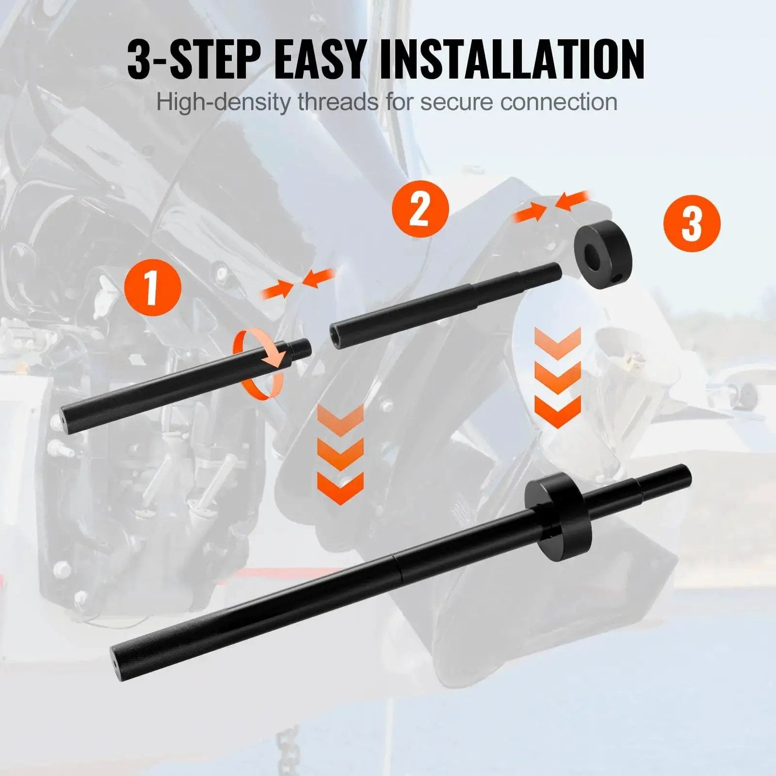 3-step installation of Gimbal Bearing Alignment And Install Kit For Marine Engines Heavy Duty Alignment Tools Set with Mercruiser compatibility