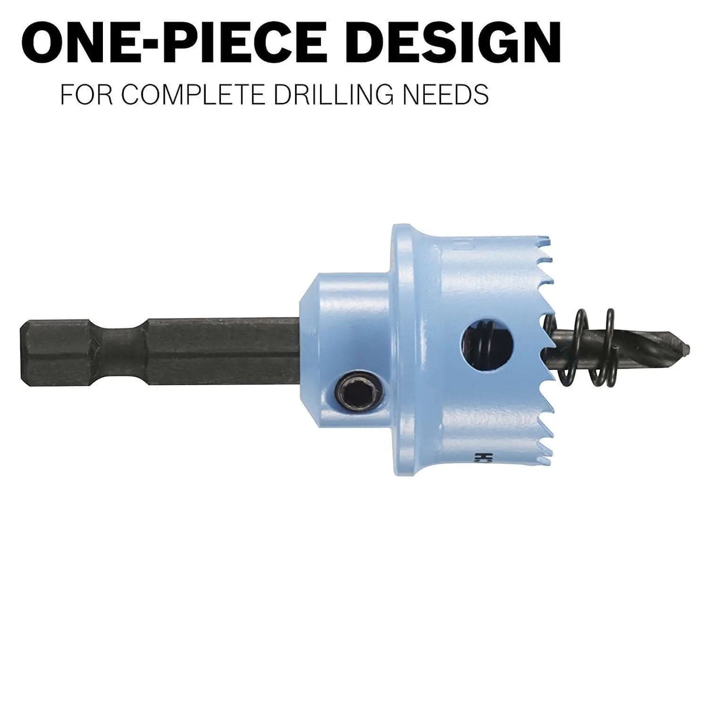 Edge Impact Tough Seven Eighths Inch Hole Saw For Sheet Metal With 2X Life Bi Metal 8 TPI Teeth And Depth Stop By Bosch