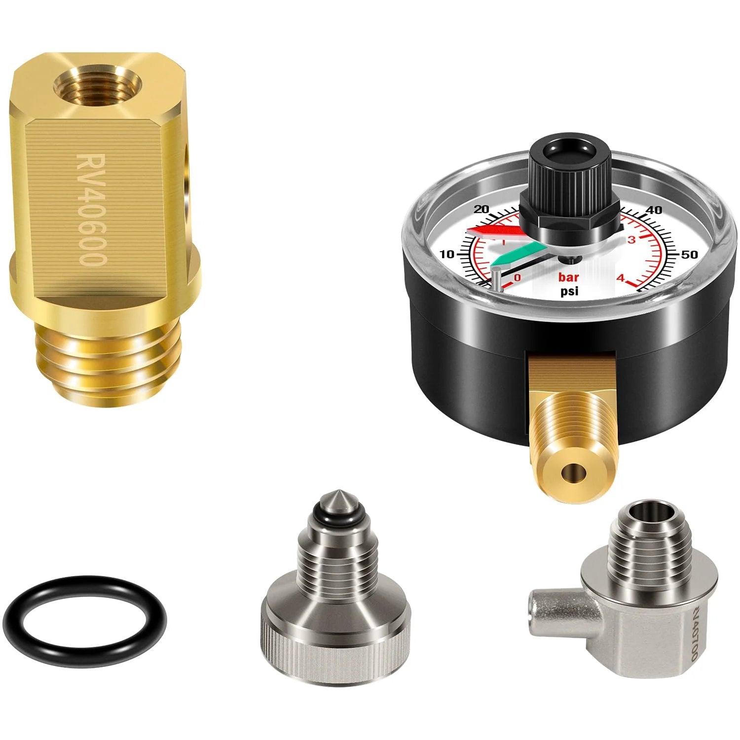 Brass Air Relief Valve With Pressure Gauge For Pool Filters Replacement Parts No Fuss Compatibility With FNS FNS Plus Clean And Clear Quad DE