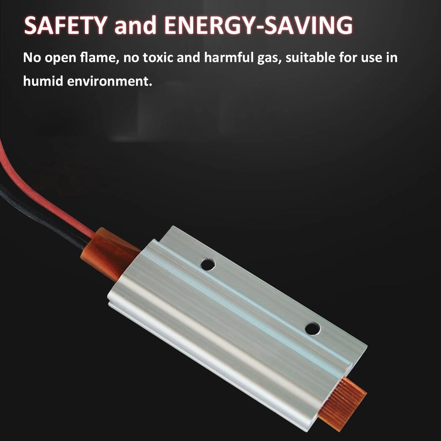Two Pack 110V PTC Ceramic Heating Plates With Aluminum Shell Insulated Surface Constant Temperature 60C Miniature Heating Tools