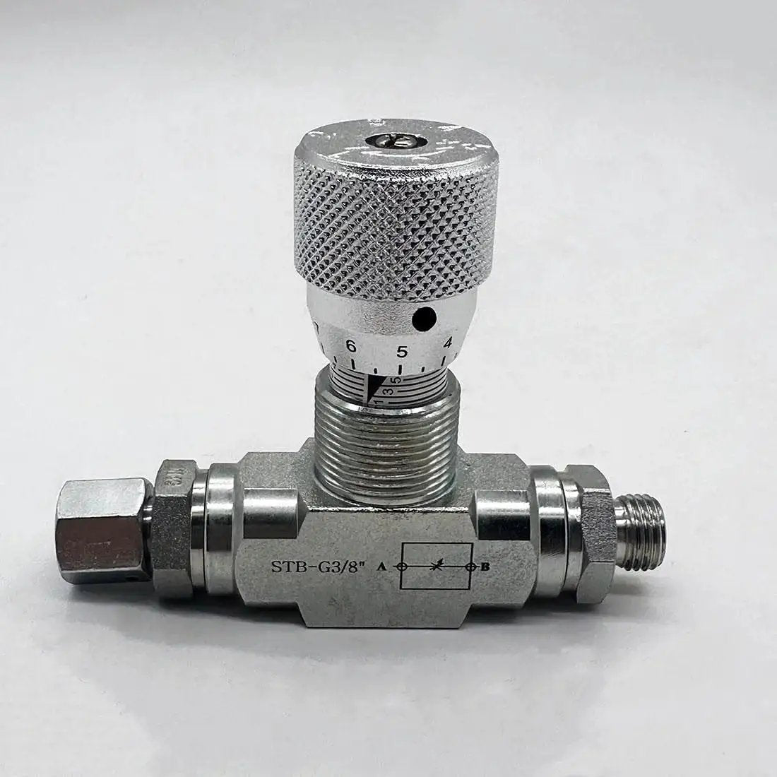 Tubular Hydraulic Bidirectional Flow Control Restrictor Valve STB G3 8 with L08 Connector, two-way throttle, high-pressure valve