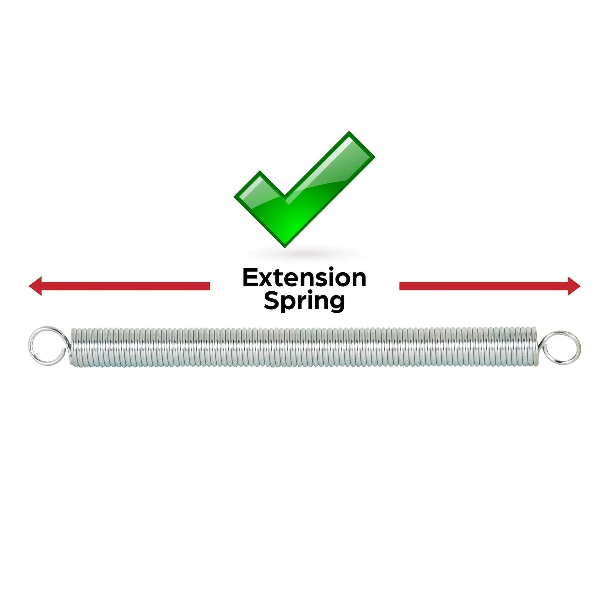 Extension Spring For Appliances Auto Marine Tools And More, Nickel Plated Steel, 0.072 Gauge, Five Eighths Inch Outside Diameter, Three And A Quarter Inch Length, Single Loop Open, Prime Line SP 9618 Compatible, 2 Pack, Heavy Duty Spring Steel
