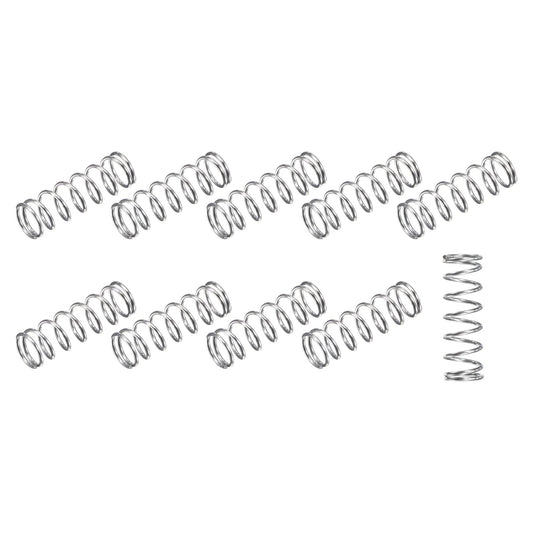 20 Pack 0.5x7mm OD 15mm Free Length 304 Stainless Steel Compression Springs For DIY Repairs And Home Projects Appliances Electronics Lawn Mowers Tools Silver Tone