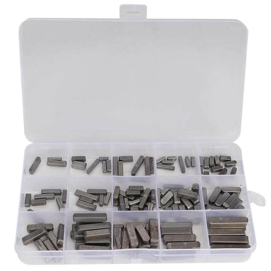Woodruff Key Set 140 Piece Pro Grade Stainless Steel Keyway Assortment For Shaft Fastening 12mm 16mm 20mm 25mm Parallel Drive Keys