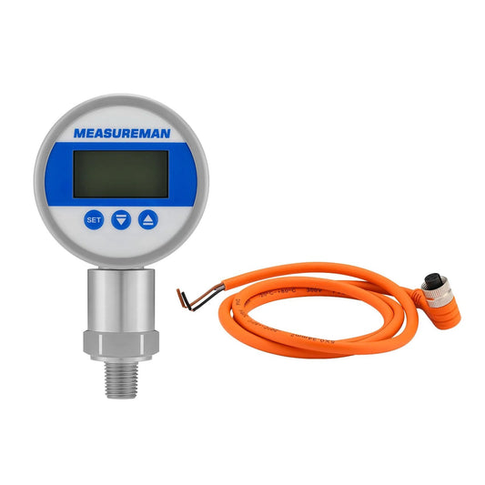 Remote Digital Pressure Gauge For Real Time Monitoring With RS485 Data Transmission And 270 Degree Rotatable Body, 3 Digit LED Display