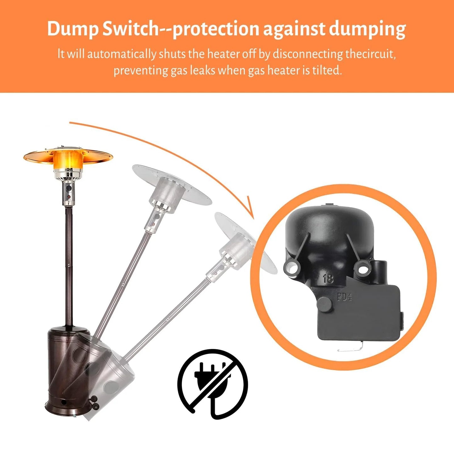 Thermocouple And Tilt Switch Safety Sensor Kit For Propane Patio Heaters Must Have Thirteen Point Eight Inch Long Replacement Parts