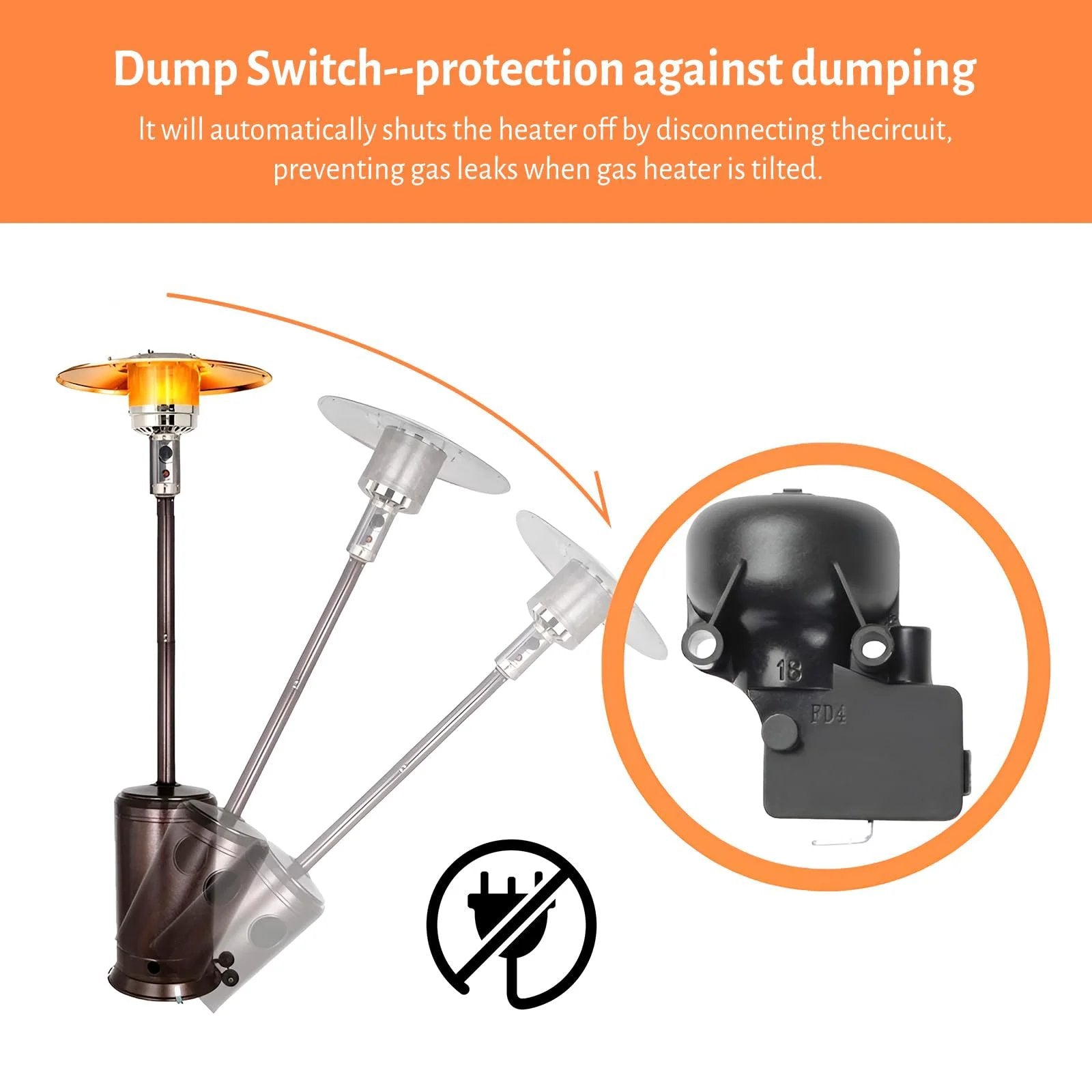 Thermocouple And Tilt Switch Safety Sensor Kit For Propane Patio Heaters Must Have Thirteen Point Eight Inch Long Replacement Parts
