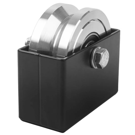 4 Inch V-Groove Gate Wheel With Welded Bracket Box For Sliding Inverted V Track Gates Up To 3000 Lbs Dual Sealed Bearings Heavy Duty Industrial Roller For Driveway Security Doors And Barn Gates With Maintenance Free Design