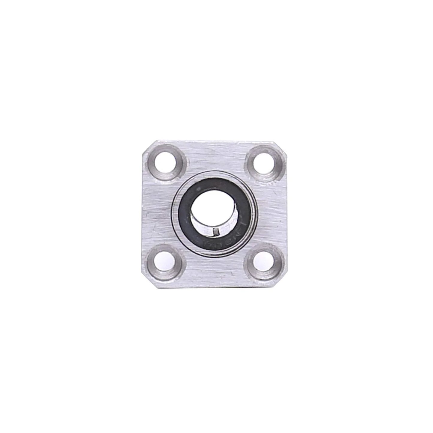 Square Flange Linear Ball Bearing Set 8mm Bore 15mm Outer Diameter 24mm Length LMK8UU front view with circular center
