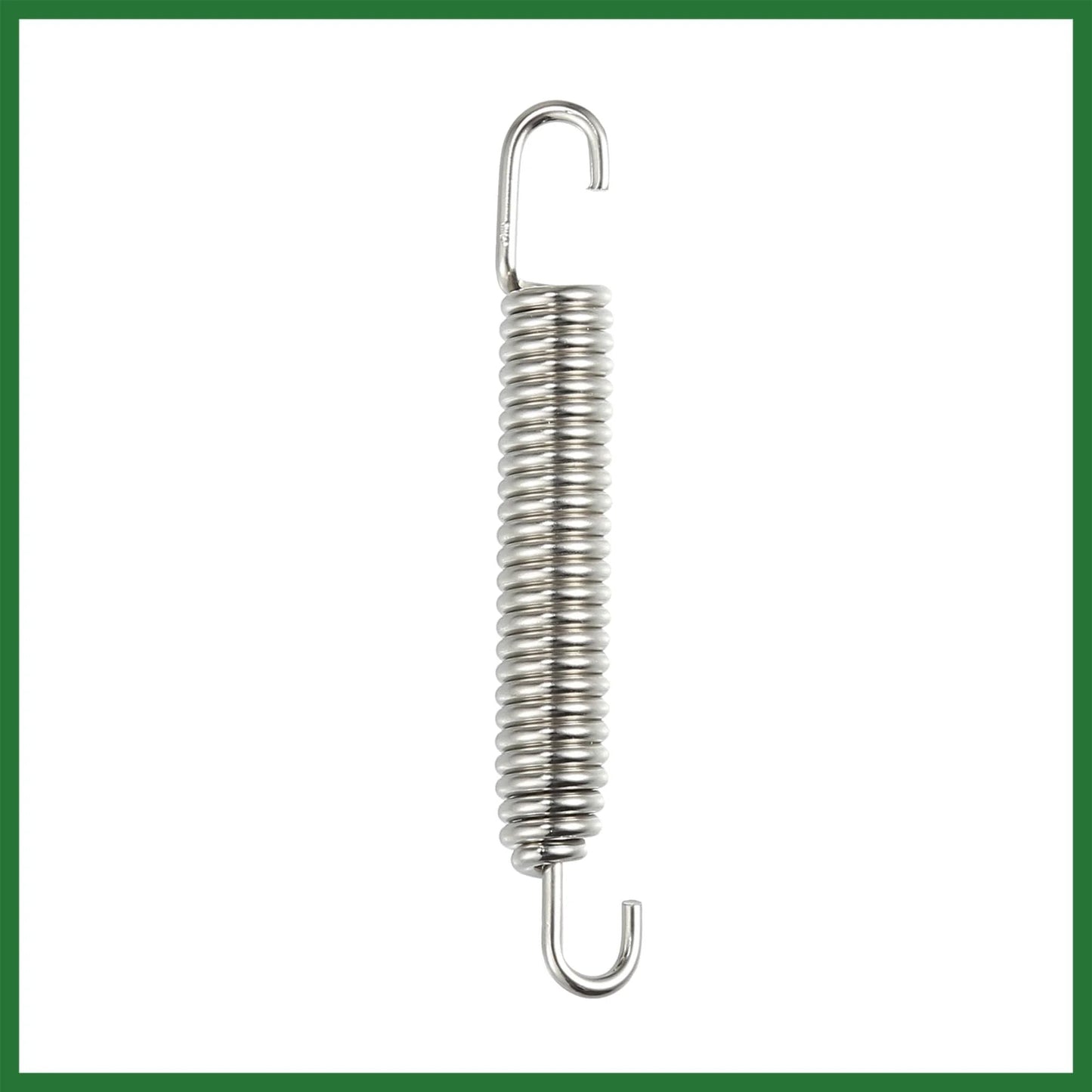Must Have Universal Motorcycle Exhaust Pipe Spring Set, 2 Pieces, 80mm Total Length, 58mm Spring, 9mm Diameter, Stainless Steel, Side View