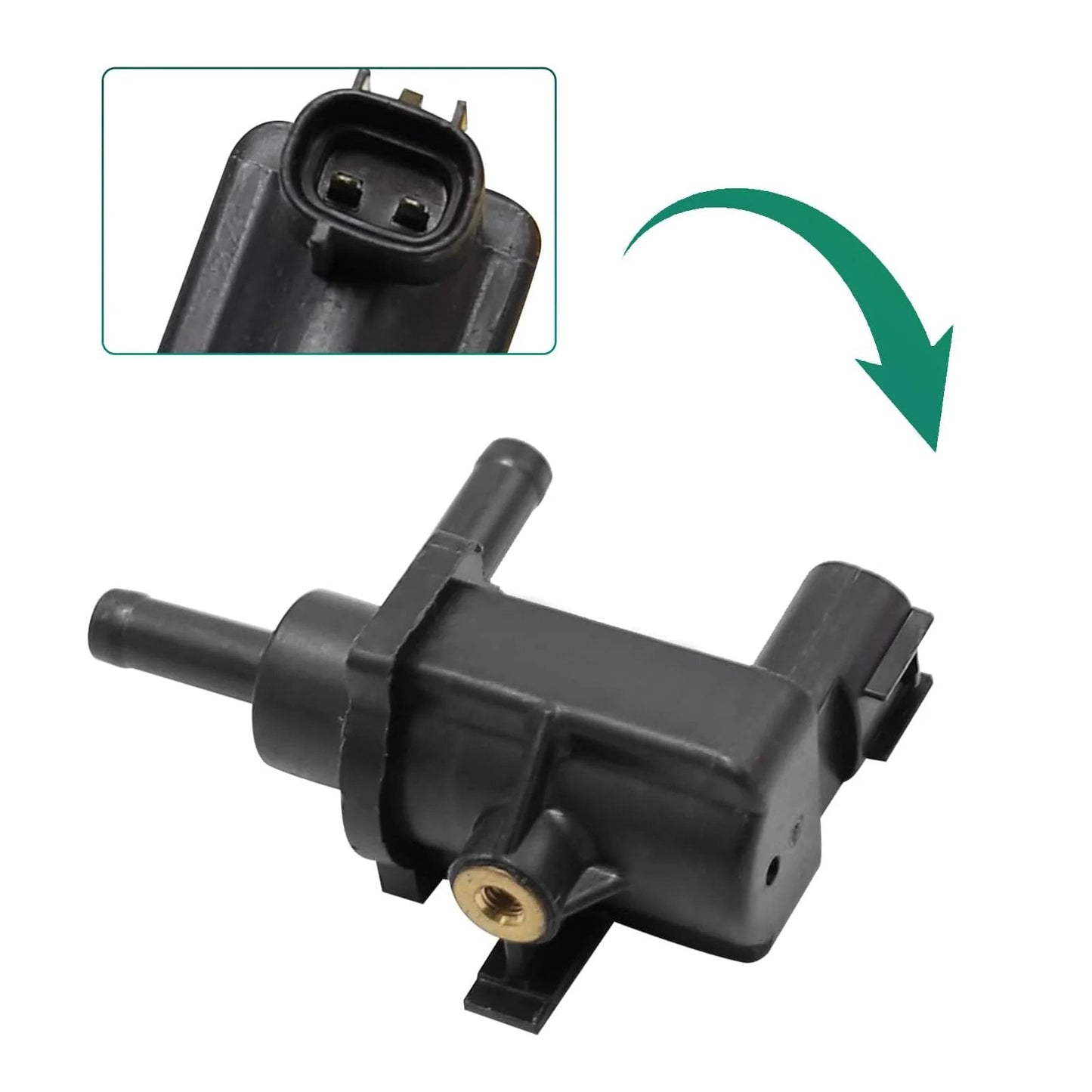 Vacuum Switch Valve High Temperature Resistant 2 Pin Plug And Play For Toyota Corolla Highlander Sienna Avalon Polcatay 90910 12259 90910 12272 Engine Vacuum Control Sensor Upgrade, black plastic with 2-pin connector