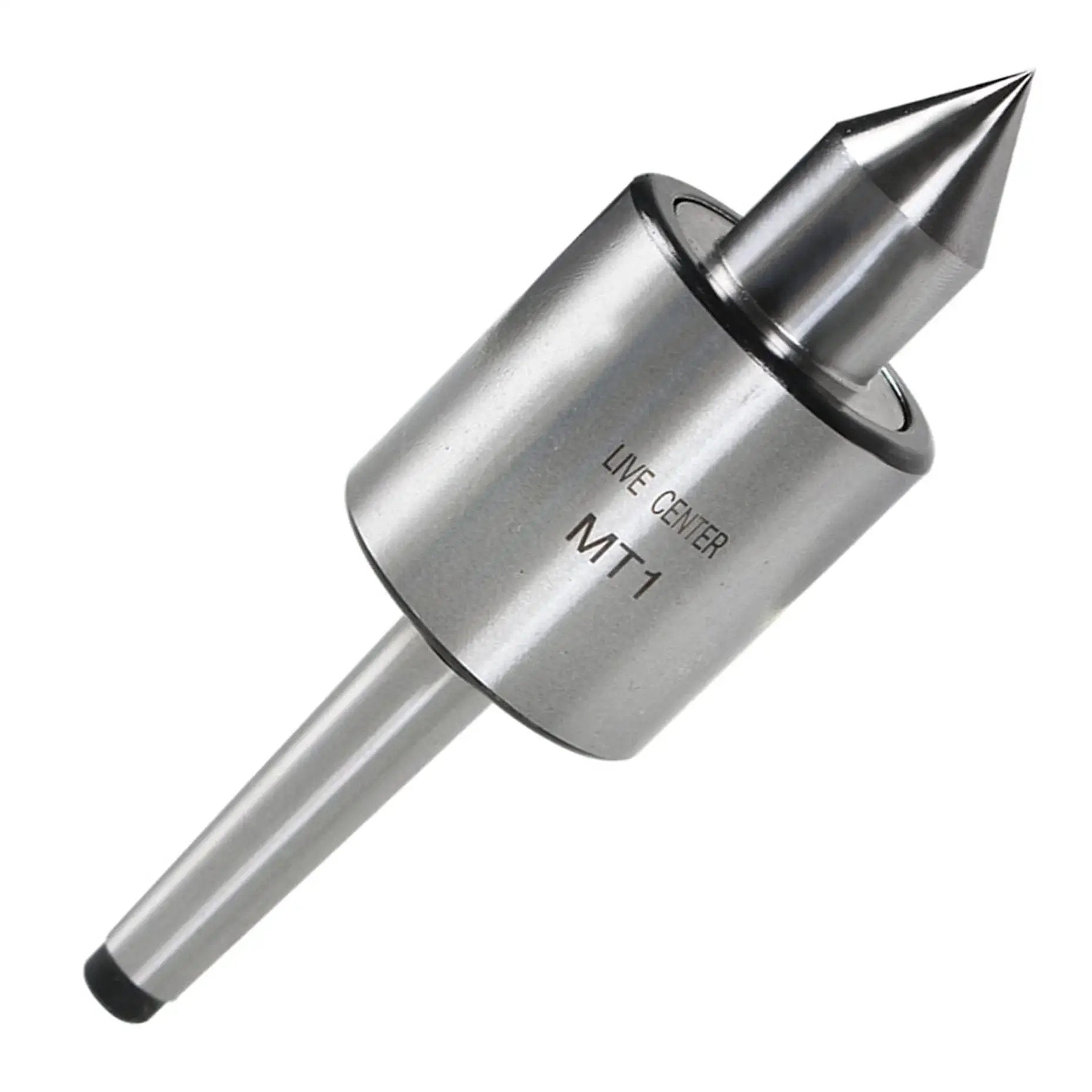 MT1 Live Tailstock Center For High Speed Turning CNC Work, Beefy Medium Duty 1MT Center With 60 Degree Point, 5000 RPM, Hardened Steel