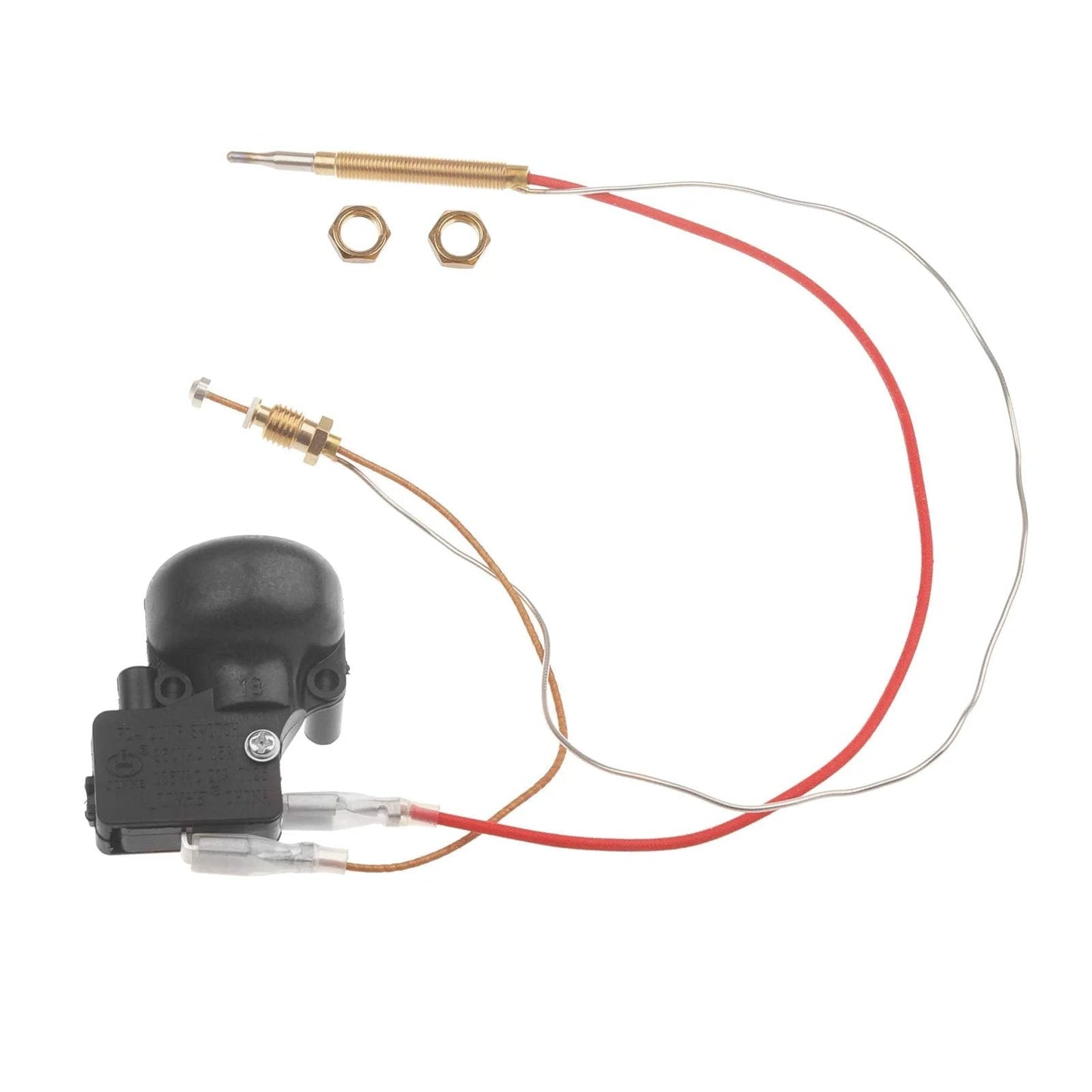 Outdoor Patio Heater Thermocouple Sensor With Tilt Switch Includes M8 X 1 End Connection Nuts And M6 X 0.75 Thermocouple Head Threads 16.2 Inch Wire 0.25 Inch Flat Terminal Universal Fit For Gas Grills Fire Pits And Heaters Timsec