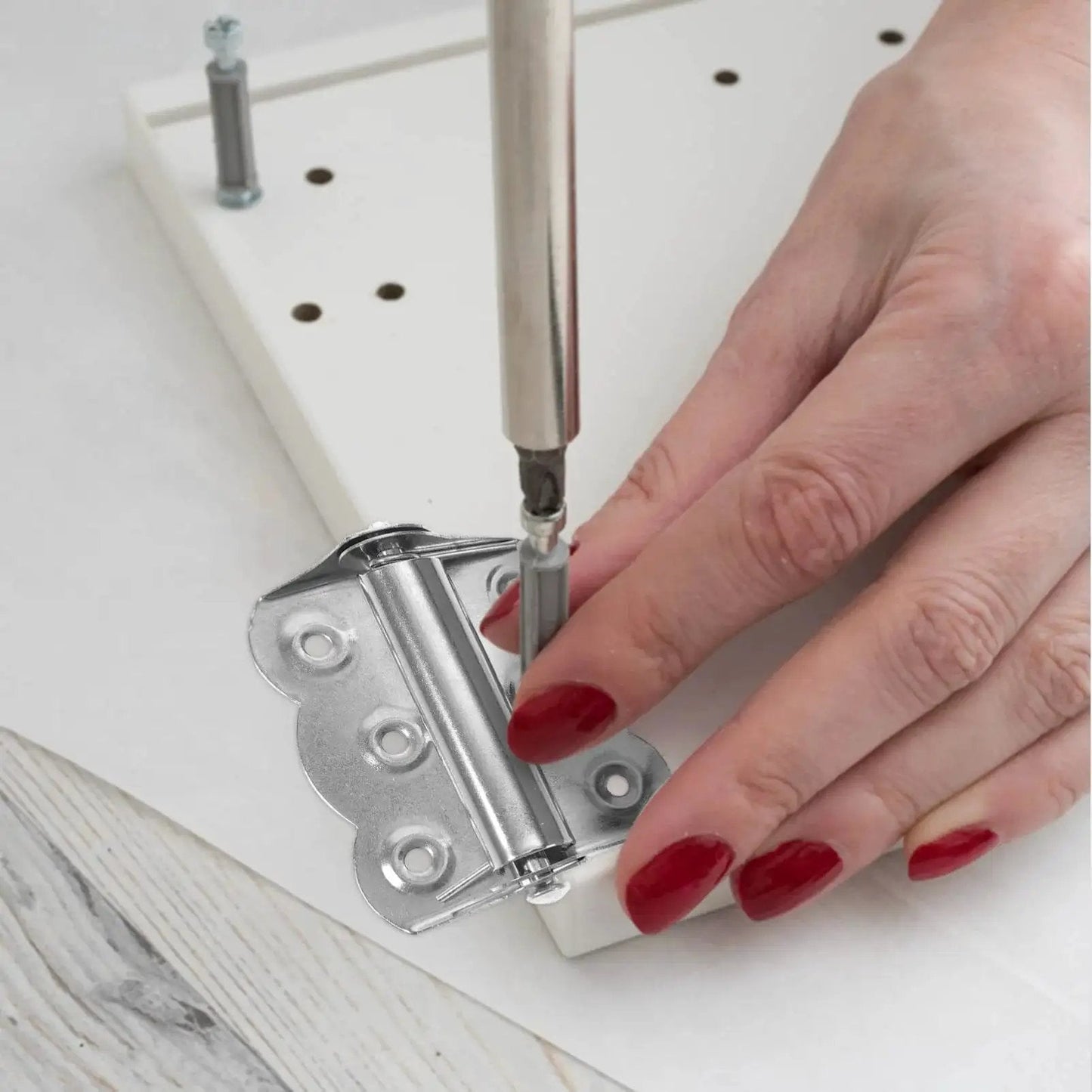 Installing Three Piece Self Closing Spring Door Hinge Set For Garage Screen Doors Made From Stainless Steel Heavy Duty Design