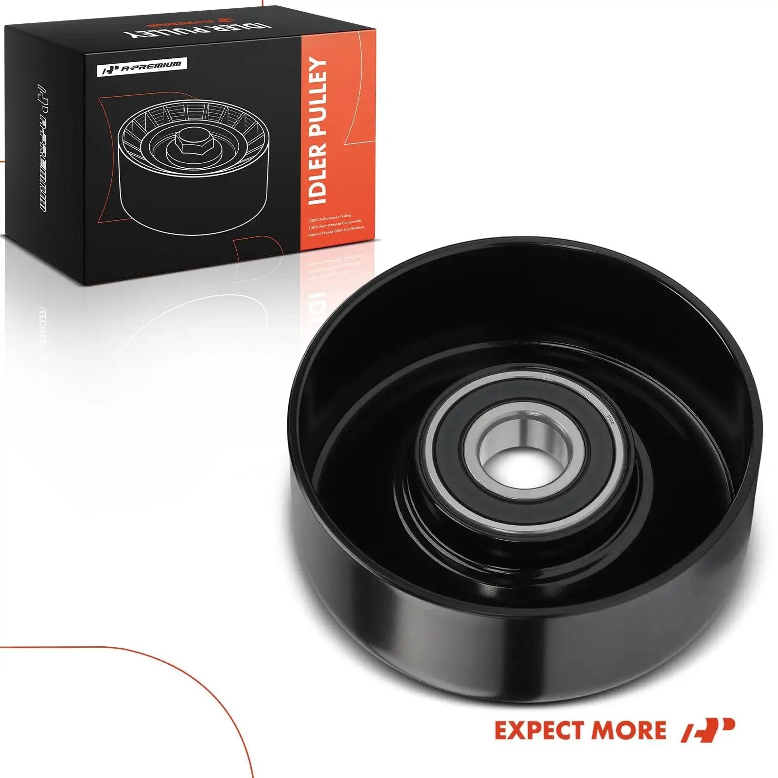 Heavy Duty Belt Idler Pulley Replacement For Jeep Grand Cherokee Grand Wagoneer And Dodge Ram 1500 2500 3500 Van close-up
