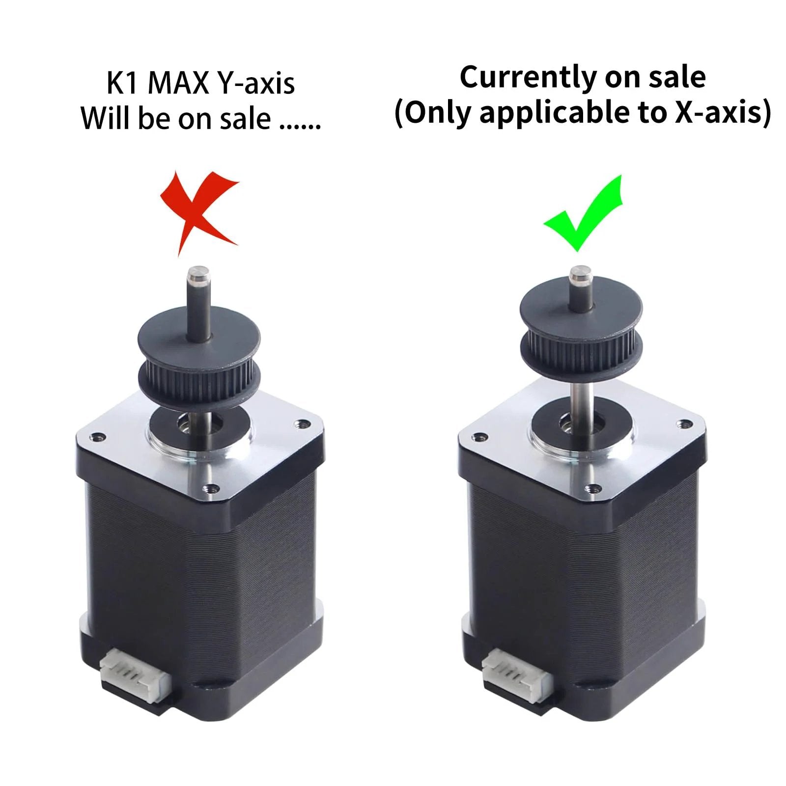 Replacement Nema 17 Stepper Motor For K1 And K1 Max 42x60 Mm One Point Eight Degree 2 Phase With 2A For X Axis Synchronous Belt Wheel Pulley