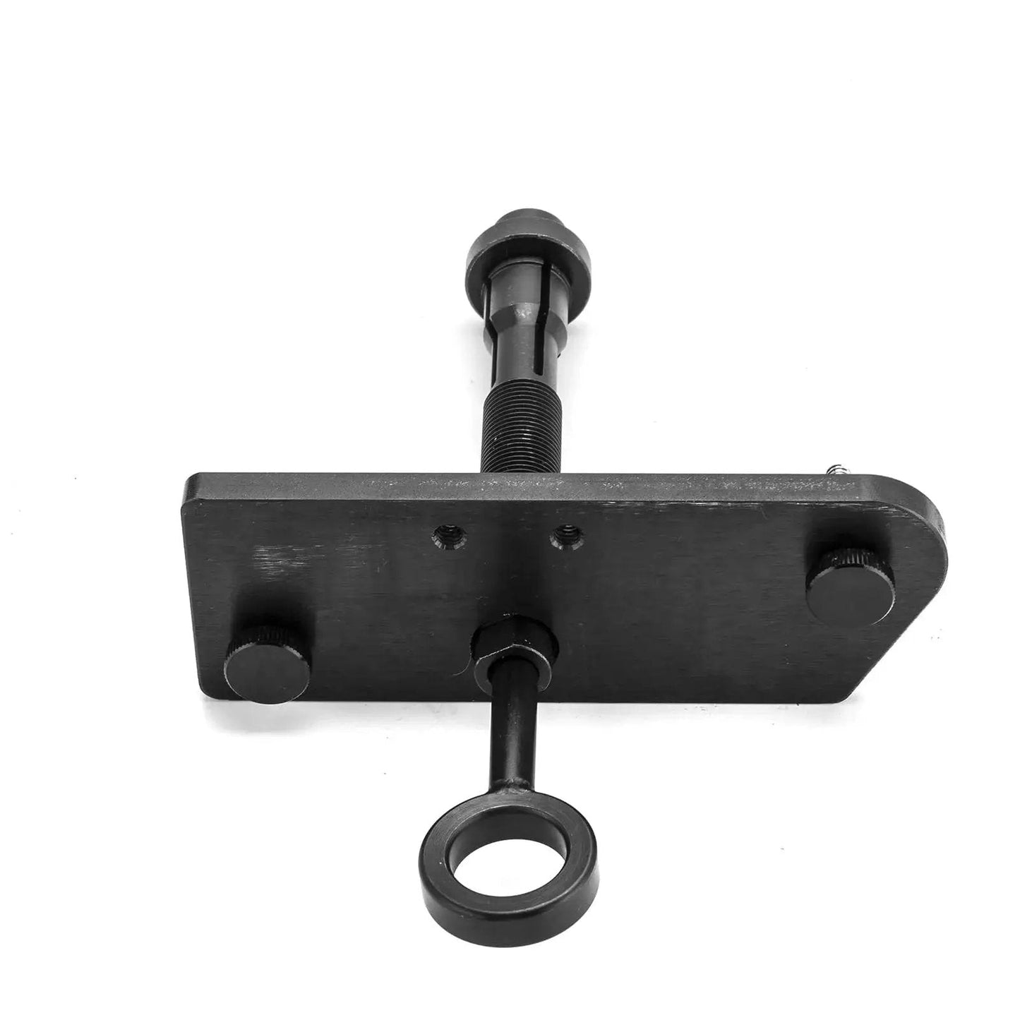 Inner Cam Bearing Installer And Camshaft Puller Tool for Harley Evolution engines showing front view of tool plate and components.