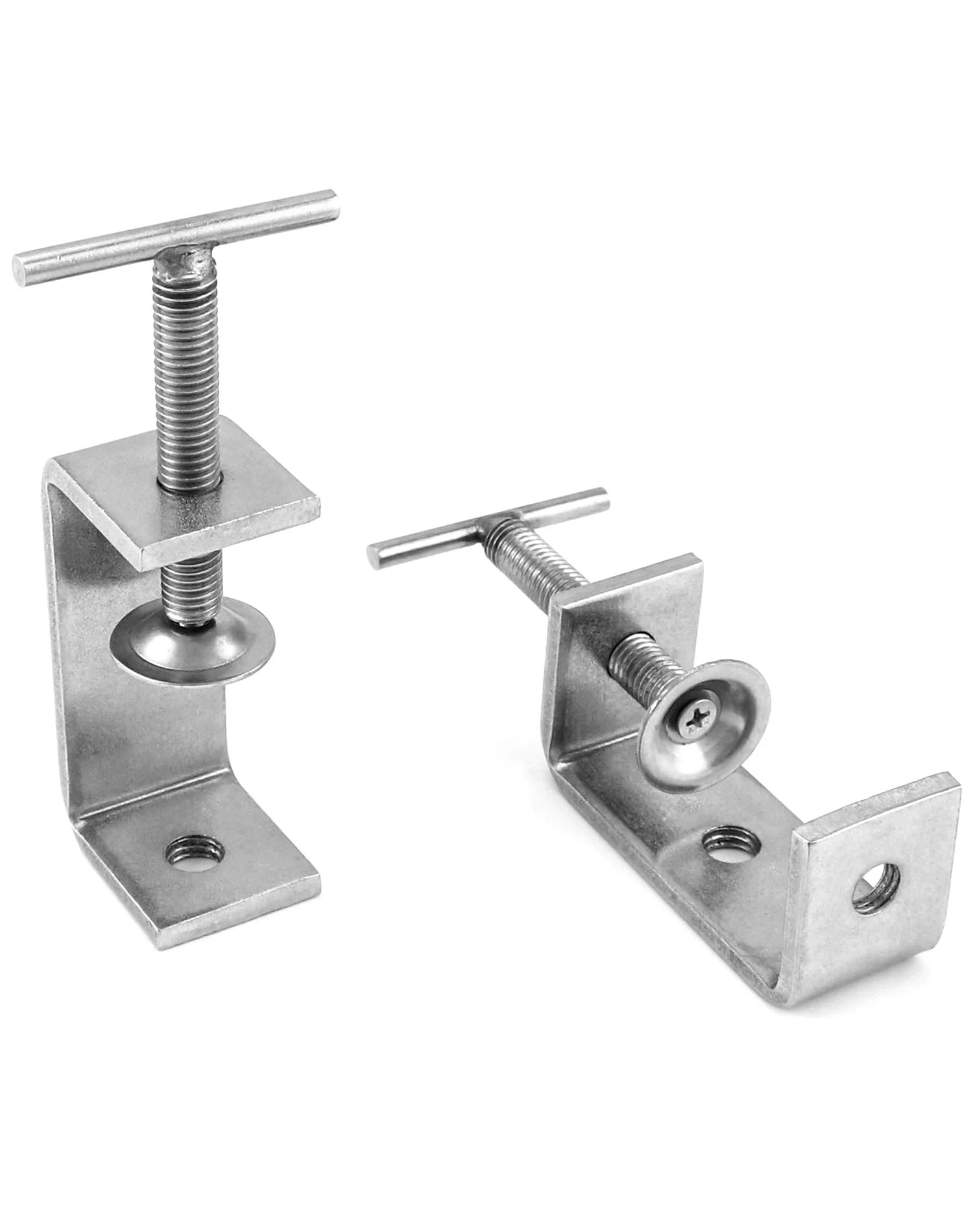Heavy Duty Stainless Steel C Clamp Set Two Pack For Home Improvement And Auto Repair Hand Twist Tiger Clamp Style Two By QWORK