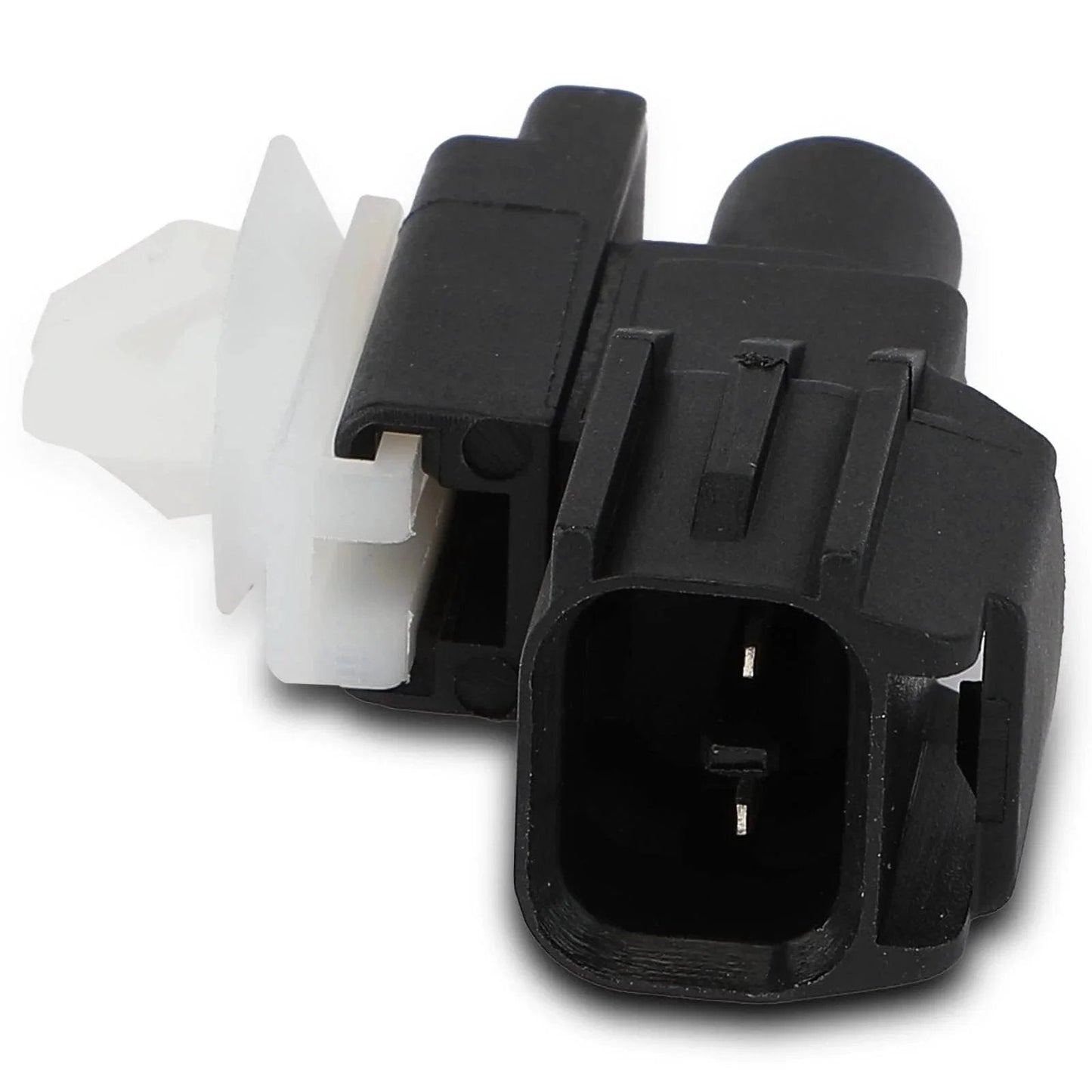 Air Temperature Sensor Replacement For Cars And SUVs Fits Toyota Camry RAV4 Corolla Prius Tacoma Highlander Tundra Subaru Outback Legacy Mitsubishi Lancer Montero Cadillac Scion Lexus And More Plug And Play Easy Install showing black and white plastic components.